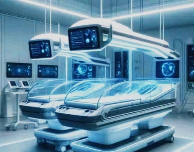 Sala di diagnostica con strumentazione avanzata e monitor di rilevazione
